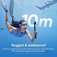 Insta360 GO 3S 128GB 4K Mini Portable Vlogging Camera, Hands-Free, Mount Anywhere, Stabilization, 140-Minute Battery life, 10m Waterproof, Pet POV, Black