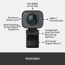 Logitech For Creators Streamcam - Premium Webcam Streaming And Video Content Creation, Full Hd 1080P 60 Fps, Glass Lens, Smart Autofocus, Usb Connection, Pc, Mac Graphite
