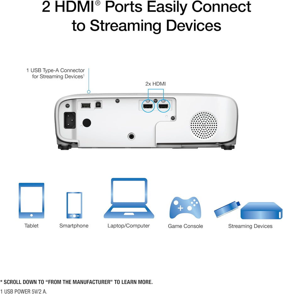 Epson Home Cinema 1100 3-Chip 3LCD Wireless 1080p Projector