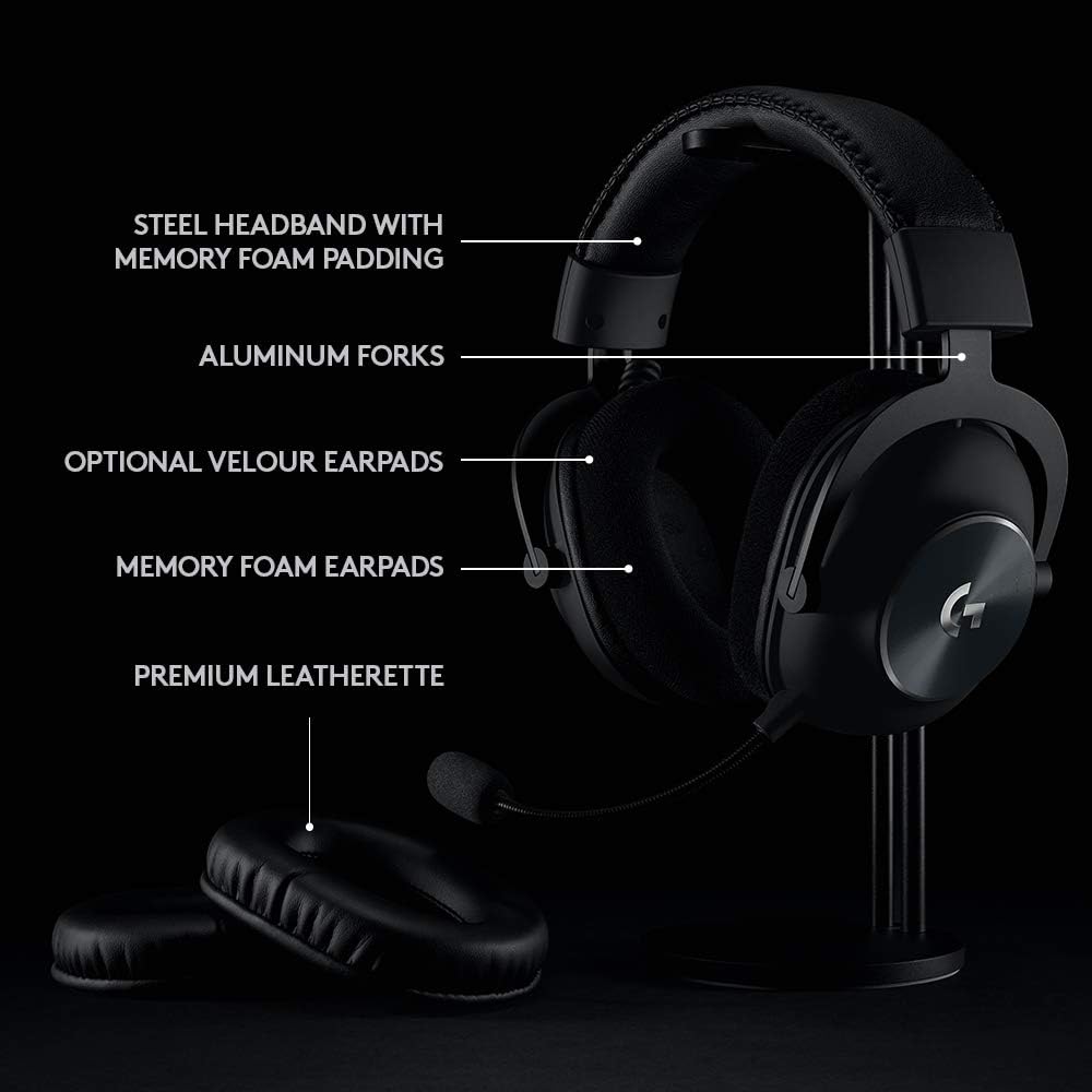 Logitech G Pro X Wireless Lightspeed Gaming Headset With Blue Vo!Ce Mic Filter Tech, 50 mm Pro-G Drivers, And Dts Headphone:X 2.0 Surround Sound