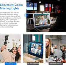 NEEWER LED Selfie Light with Front & Back Phone Clip, High Power 60 LED 2000mAh Rechargeable CRI 95+, 3 Light Modes, for Phone/Tablet/Laptop, Zoom Call TikTok Video Fill Light | AWP012549