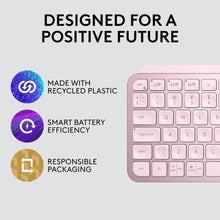 Logitech MX Keys Mini Minimalist Wireless Illuminated Keyboard, Compact, Bluetooth, Backlit, USB-C, Compatible with Apple macOS, iOS, Windows, Linux, Android, Metal Build - Rose