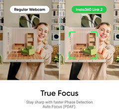 Insta360 Link 2 - PTZ 4K Webcam for PC/Mac, 1/2