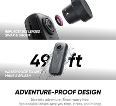 Insta360 X4 Air Starter Bundle | Lightest 8K 360 Action Camera for Epic Adventures | for Travel, Sports & Vlogging | Smooth, Stable, Easy-to-Edit Videos Anytime, Anywhere