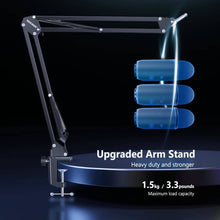 Neewer Microphone Arm Stand, Suspension Boom Scissor Mic Arm Stand with 3/8 to 5/8 Screw and Cable Ties Compatible with Blue Yeti, Snowball, Yeti X, Quadcast and Other Mics, Max Load 1.5kg