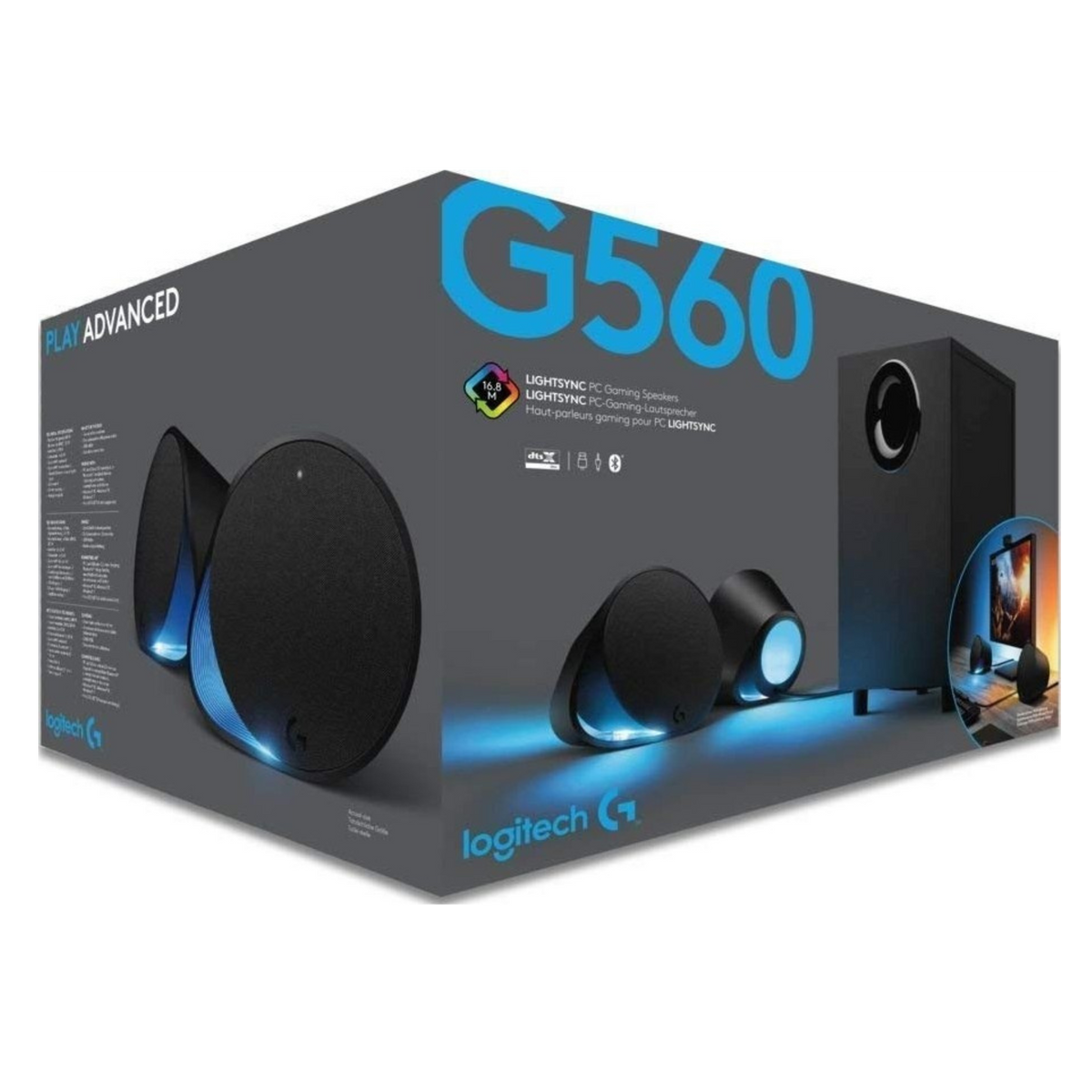 Logitech G560 Gaming Speakers with Game-Driven RGB Lighting