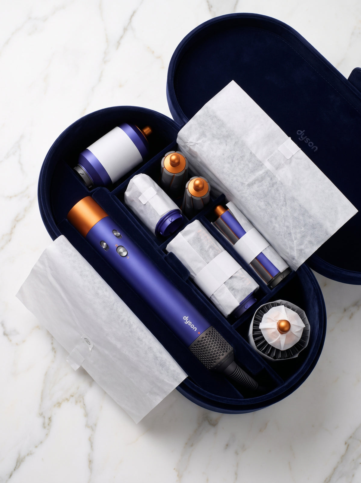 Dyson Airwrap i.d. HS08 Multi-Styler & Dryer – Vinca Blue/Topaz, Curly + Coily Edition (Like New)