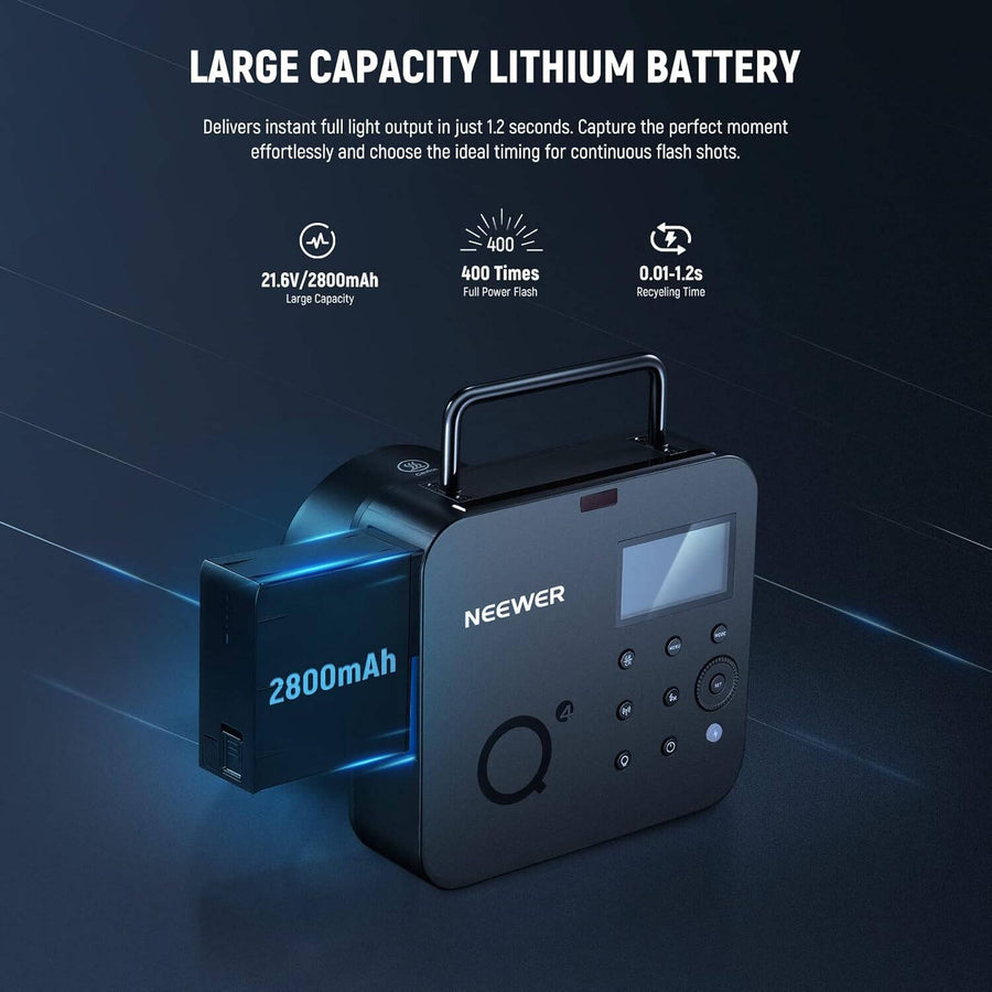 NEEWER Q4 400Ws 2.4G TTL Flash,1/8000 HSS