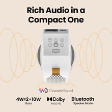 [2025 Launch]BenQ GV50 Laser Portable Projector, 500Lms, 1080p, 4K Supported, Ceiling Projection, Tripod Base, Rotating Angle, Google TV, Certified Netflix, WiFi & Bluetooth, Deep Woofer Speaker.