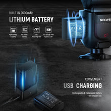 Neewer Z1-N TTL Round Head Flash Speedlite for Nikon, 76Ws Flash Power, 5600K Color Temperature, 7.4V 2600mAh Battery Capacity, LED Modeling Lamp, Energy Saving Mode, Black | 10100721