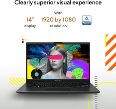 ASUS Vivobook GO 14 E140FA-NK185W (Mixed Black) Slim Laptop, R5 7520U 8GB 512GB PCIE G3 SSD, AMD Radeon, WIN11 HOME, 14-inch, HD Webcam, Fingerprint, Eng-Arb-Keyboard.