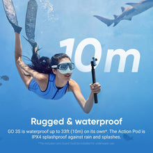 Insta360 GO 3S 128GB 4K Mini Portable Vlogging Camera, Hands-Free, Mount Anywhere, Stabilization, 140-Minute Battery life, 10m Waterproof, Apple Find My, Pet POV, White