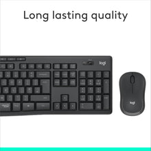 Logitech MK295 Silent Wireless Mouse & Keyboard Combo with SilentTouch Technology, Full Numpad, Advanced Optical Tracking, Lag-Free Wireless, 90% Less Noise, AR Keyboard - Graphite