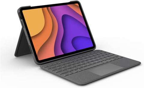 Logitech Folio Touch iPad Keyboard Case for iPad Air 4th and 5th generation 2020, 2022, QWERTY Spanish Layout - Grey