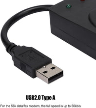 cigemay Fax Modem, Dual Port USB 2.0 56K External MODEM, Suitable for Win 98/2000/ME/XP/Vista/CE5.0/10/8.1/8/7