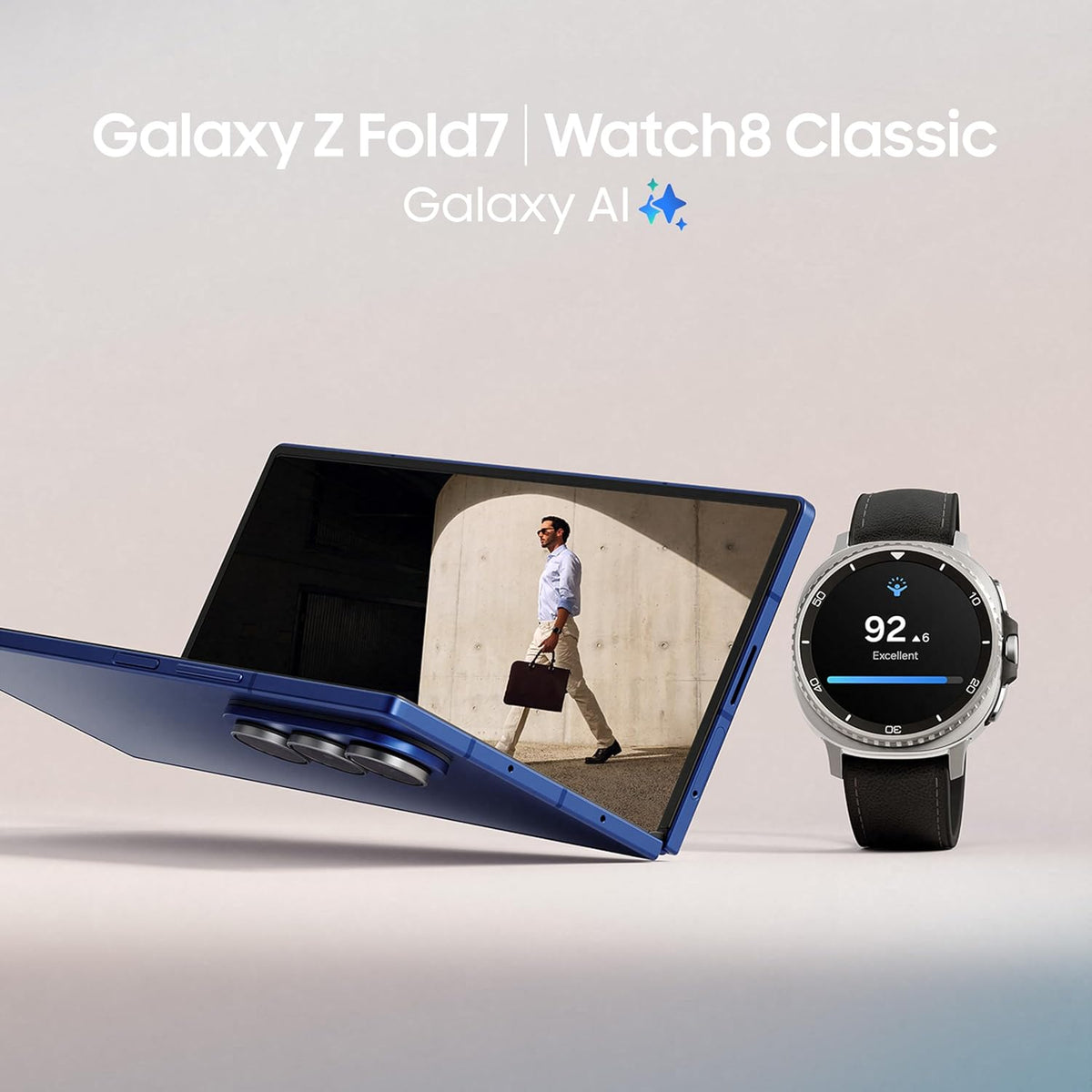 Samsung Galaxy Z Fold7, AI Phone, Blue Shadow, 512GB Storage, 12GB Memory, 200MP Camera, 3nm Processor, 4400mAh Battery Blue Shadow