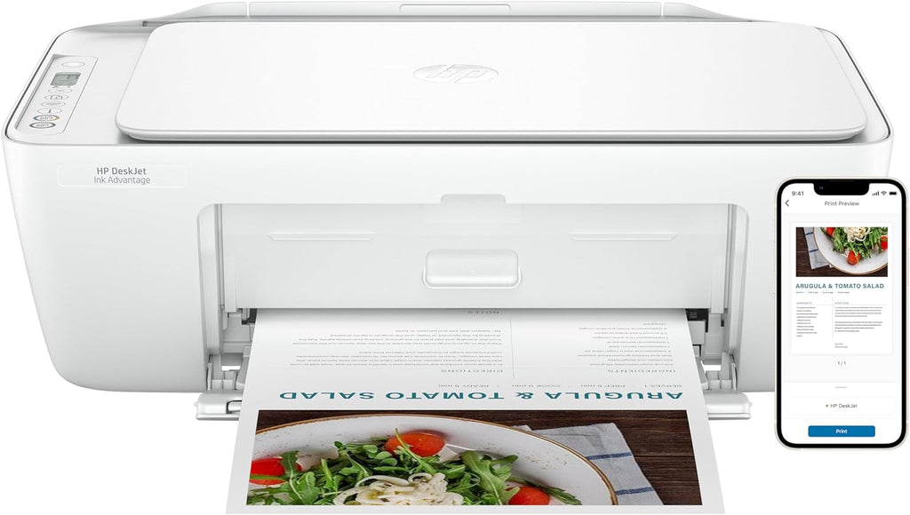 HP DeskJet Ink Advantage 2875 Wireless Print, Copy, Scan, All-in-One Printer - White [60K47C]