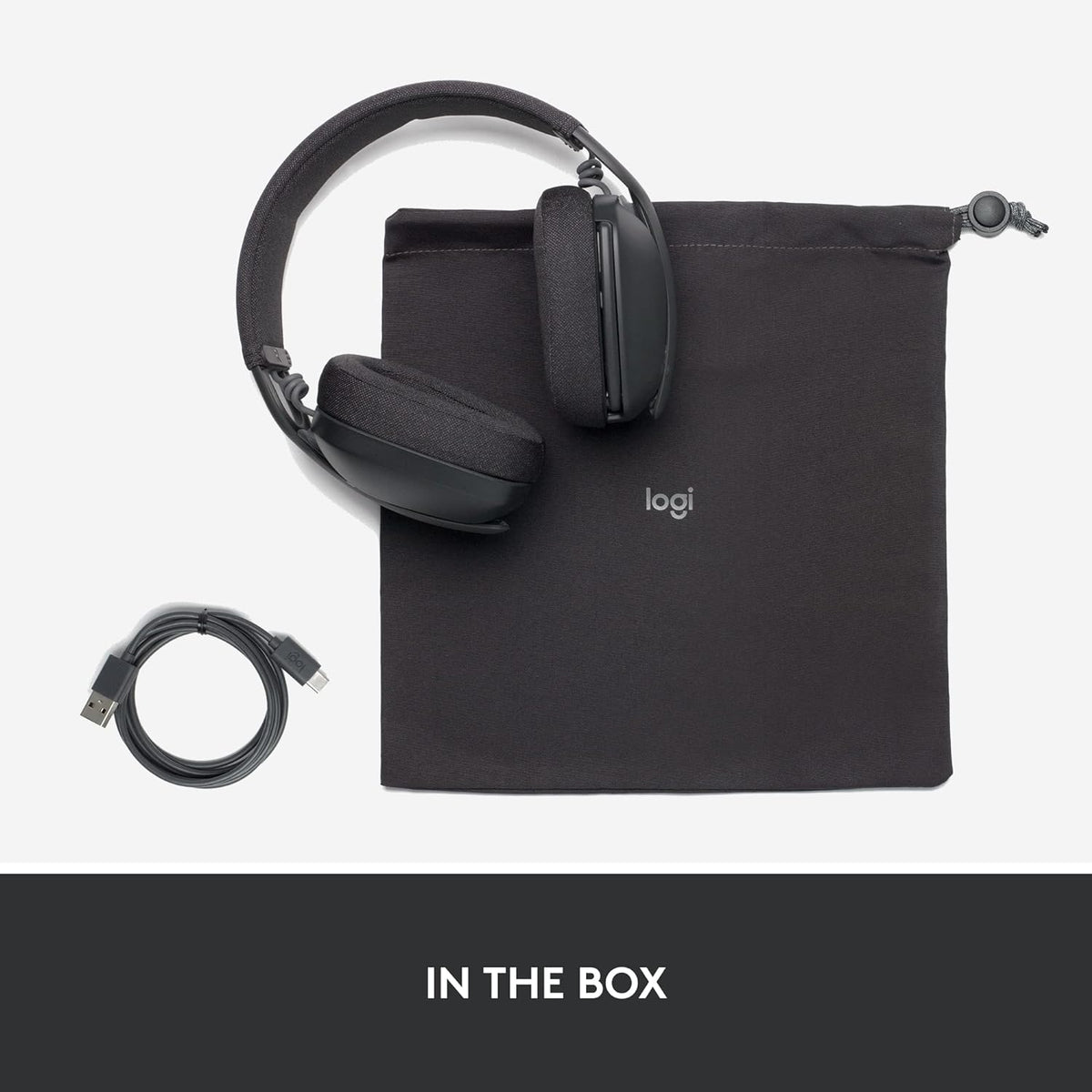 Logitech Zone Vibe 100 Lightweight Wireless Over-Ear Headphones , Graphite