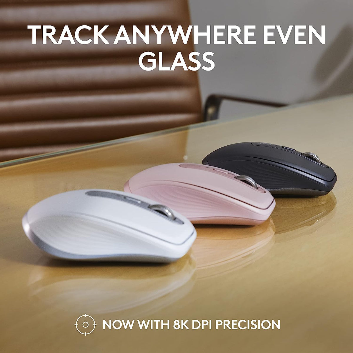 Logitech MX Anywhere 3S Compact Wireless Mouse,  USB C, Bluetooth, Windows PC, Linux, Chrome, Mac - Graphite