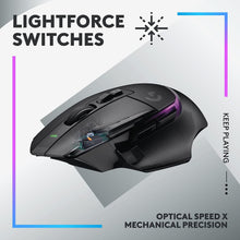 Logitech G502 X PLUS LIGHTSPEED Wireless Gaming Mouse -  LIGHTSYNC RGB, HERO 25K gaming sensor, compatible with PC - macOS/Windows - Black