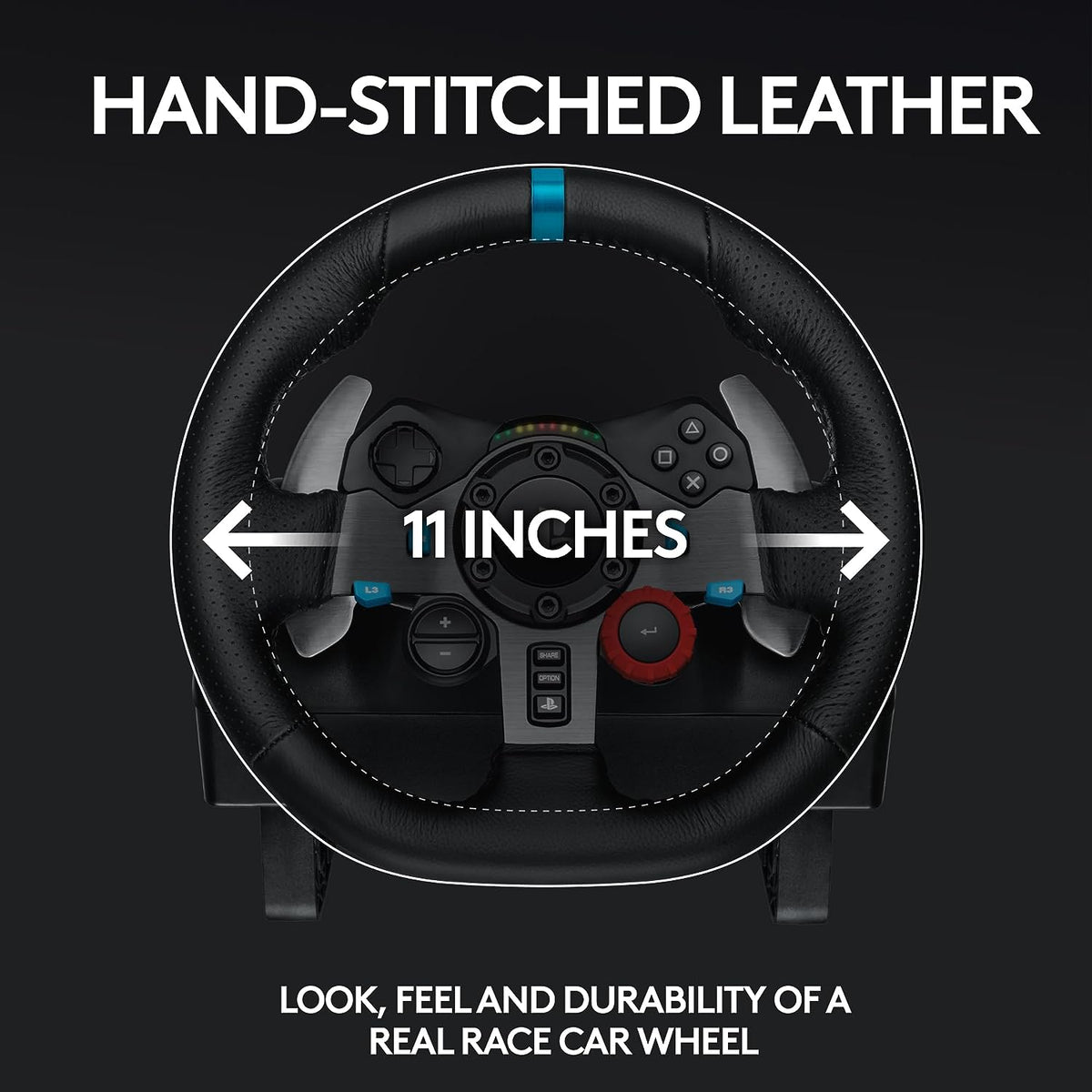 Logitech G29 Driving Force Racing Wheel and Floor Pedals, Real Force Feedback, Stainless Steel Paddle Shifters for PS5, PS4, PC, Mac - Black