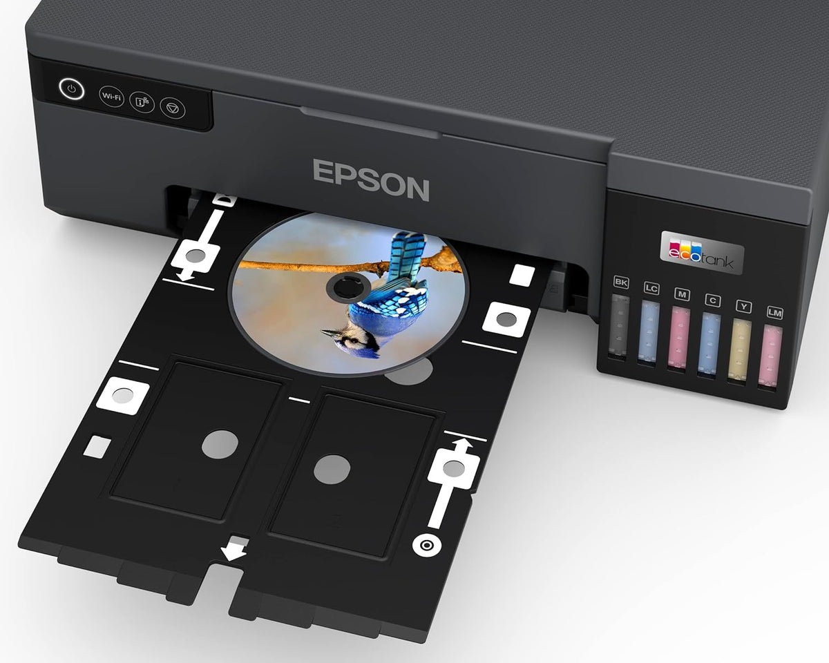 EPSON EcoTank L8050 High Volume 6 Colour A4 Photo Printer, Print 10x15cm Borderless Photos, 5.760 x 1.440 DPI Resolution, 22 ppm Print Speed, Black | C11CK37405