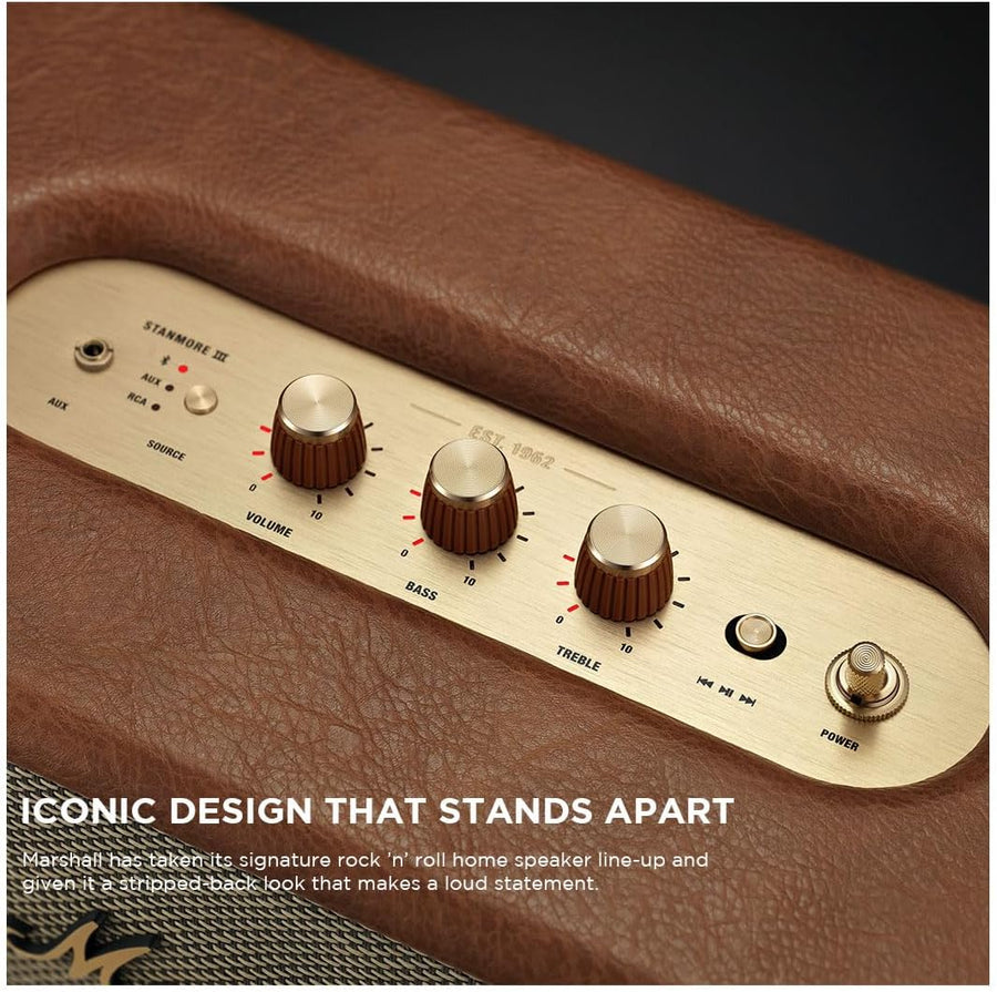 Marshall Stanmore III 50W Premium Home Wireless Speaker with Bluetooth 5.2 and Multiple Inputs