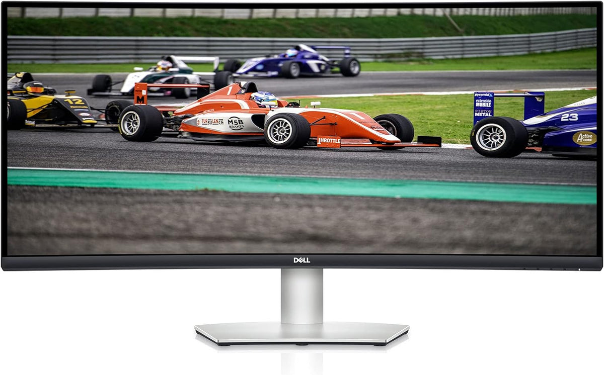 Dell S3422DW - 34-inch WQHD 21:9 Curved Monitor, 3440 x 1440 at 100Hz, 1800R, Built-in Dual 5W Speakers, 4ms Grey-to-Grey Response Time (Extreme Mode), 16.7 Million Colors, Silver