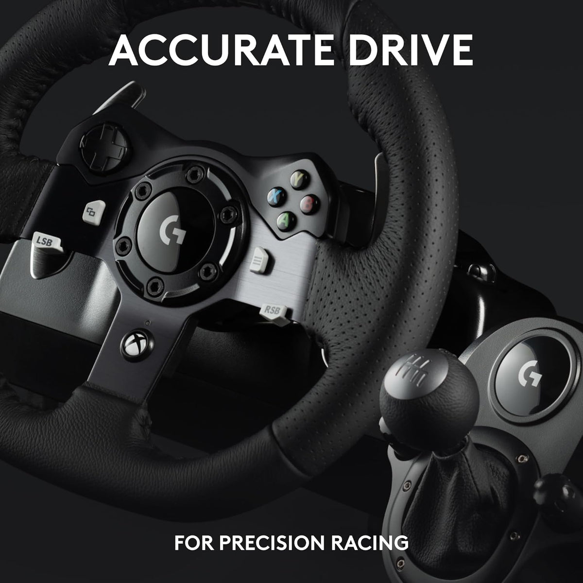 Logitech G920 Driving Force Racing Wheel for Xbox One and PC & Driving Force Racing Shifter for G29 and G920  941-000130, Black