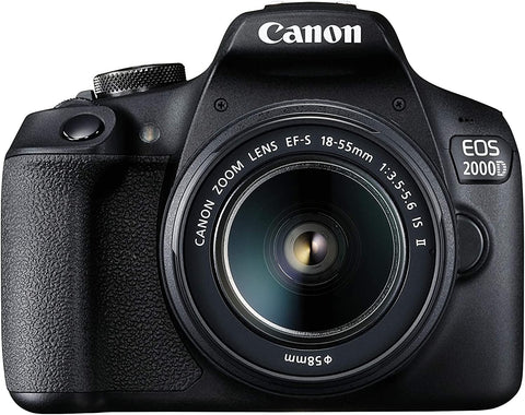 Canon EOS 2000D Camera + EF-S 18-55mm IS II Lens (with Optical Image Stabilizer)