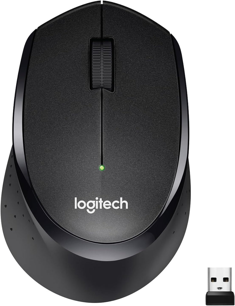 Logitech M330 Silent Plus Wireless Mouse, 2.4Ghz With Usb Nano Receiver, 1000 Dpi Optical Tracking, 2-Year Battery Life, Compatible With Pc, Mac, Laptop, Chromebook - Black