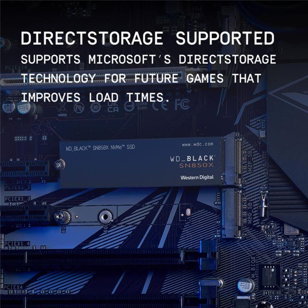 WD_BLACK WD SN850X 2TB M.2 2280 PCIe Gen4 NVMe Gaming SSD up to 7300 MB/s read speed