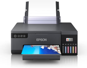 EPSON EcoTank L8050 High Volume 6 Colour A4 Photo Printer, Print 10x15cm Borderless Photos, 5.760 x 1.440 DPI Resolution, 22 ppm Print Speed, Black | C11CK37405