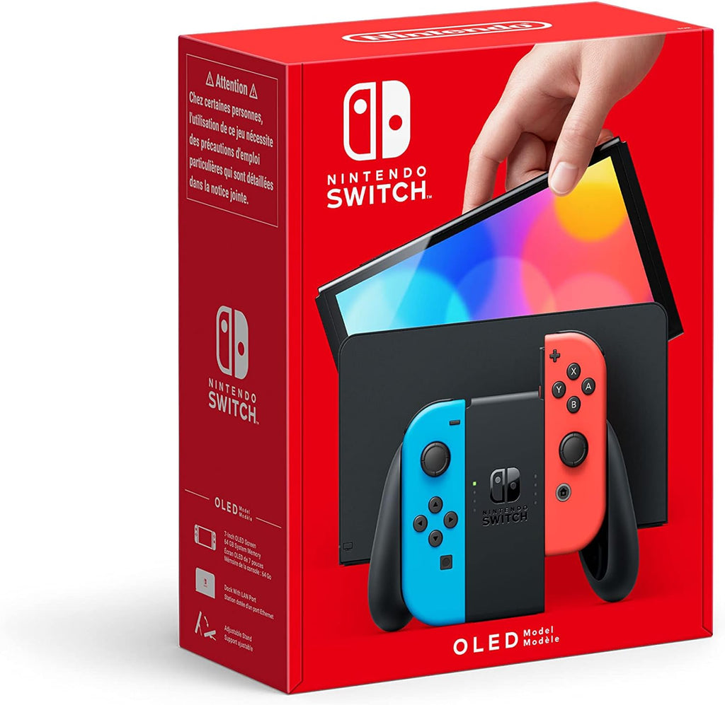 Nintendo Switch (OLED Model), Neon Blue/Neon Red