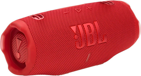 JBL Charge 6 - Portable waterproof and drop-proof Bluetooth speaker with built-in power bank, multi-speaker connection via Auracast, up to 28 hours playtime, fast charging, and powerful sound – Red