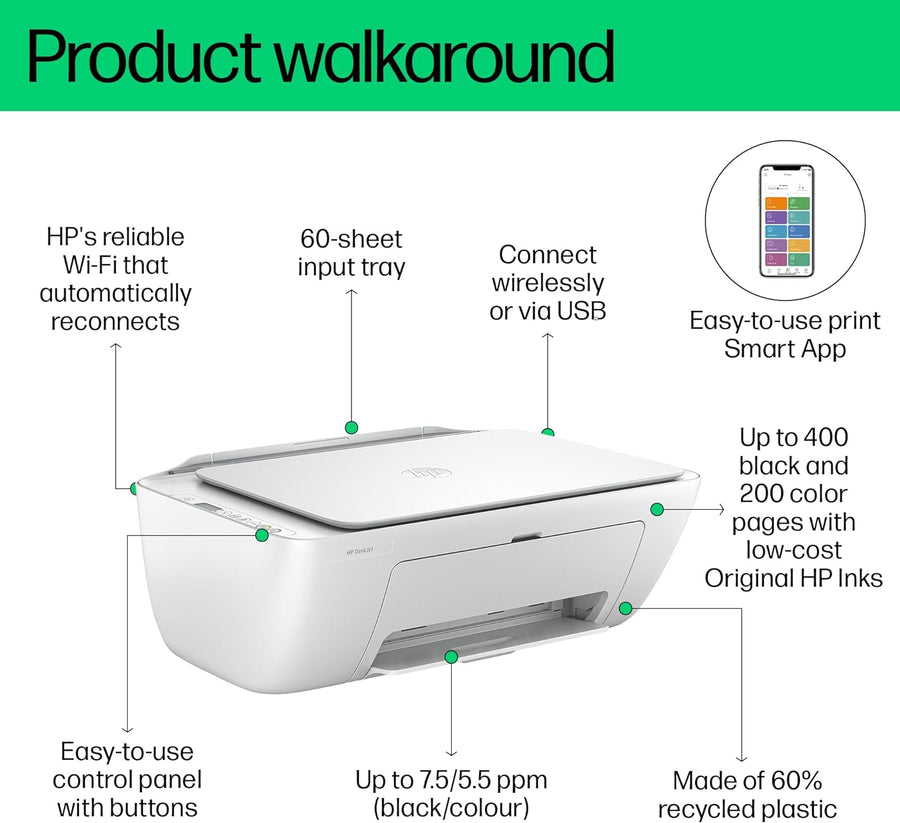 HP DeskJet Ink Advantage 2875 Wireless Print