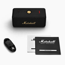 Marshall Emberton II Portable Bluetooth Speakers - Water Resistant Wireless Speakers Portable Speaker 30+ Hour of Playtime - Black and Brass