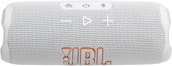 JBL Flip 7 - JBL Pro Sound with AI Sound Boost, up to 16 hours of playtime, multi-speaker connection via Auracast, and waterproof, dustproof, drop-proof design for all adventures – White.