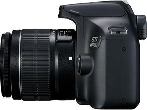 Canon EOS 4000D DSLR With EF-S 18-55mm F/3.5-5.6 III Lens 18MP Built-In Wi-Fi Black