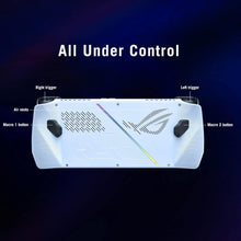 ASUS ROG Ally RC71L White Gaming Handheld, AMD Ryzen Z1 Extreme 16GB 512GB SSD, Radeon Navi3, WIN11 HOME, 7-inch 120Hz/7ms, Gorilla Glass DXC, Touch Screen, Fingerprint