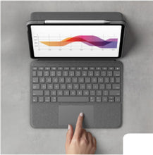 Logitech Folio Touch iPad Keyboard Case for iPad Air 4th and 5th generation 2020, 2022, QWERTY Spanish Layout - Grey