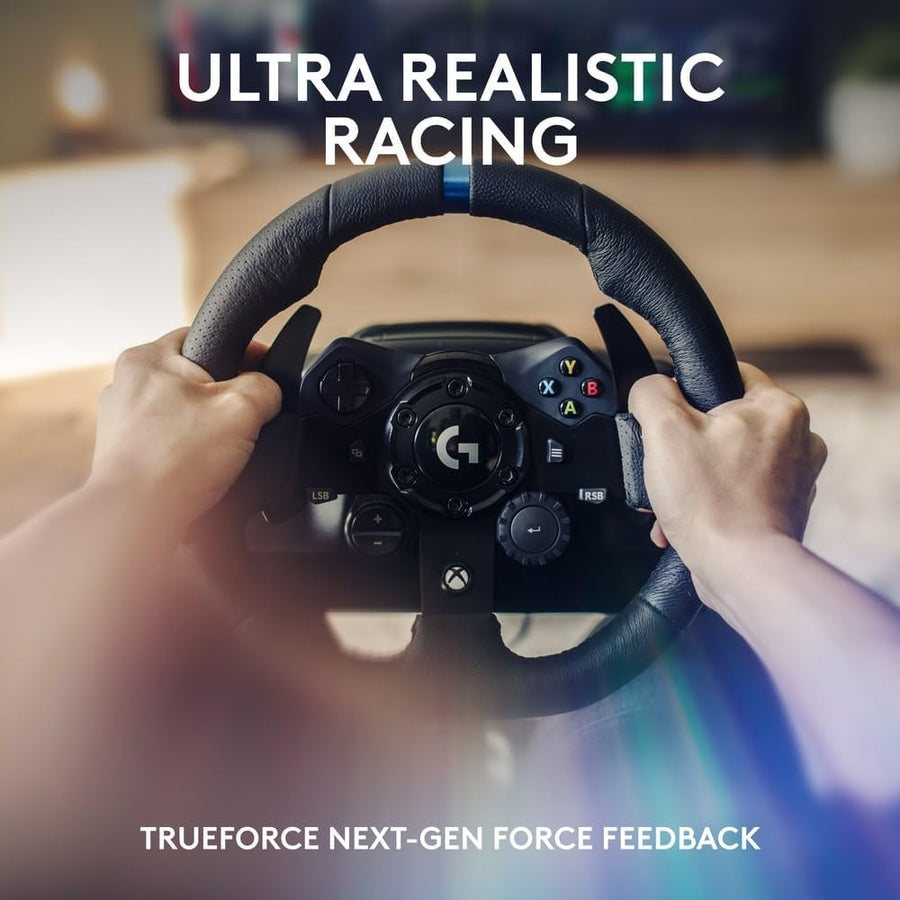Logitech G923 Racing Wheel and Pedals for Xbox One and PC - UAE Version & Driving Force Racing Shifter For G923