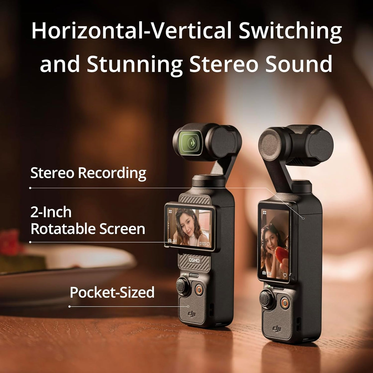 DJI Osmo Pocket 3 Creator Combo, Vlogging Camera with 1'' CMOS & 4K/120fps Video, 3-Axis Stabilization, Face/Object Tracking, Mic Included for Clear Sound