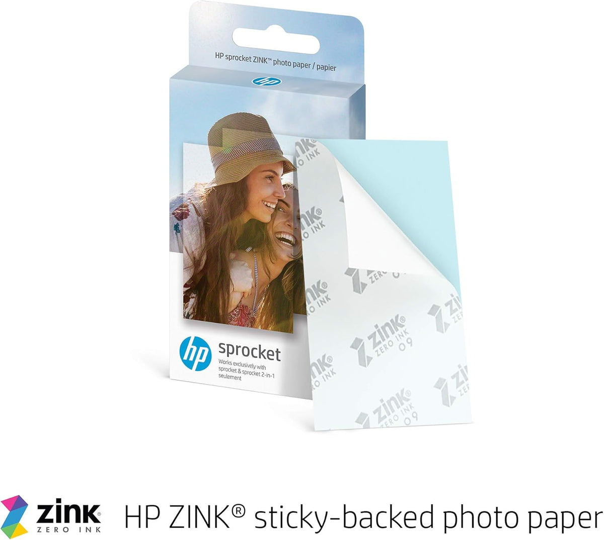 HP Sprocket Portable 2x3" Instant Photo Printer (Blush) Print Pictures on Zink Sticky-Backed Paper from your iOS & Android Device.