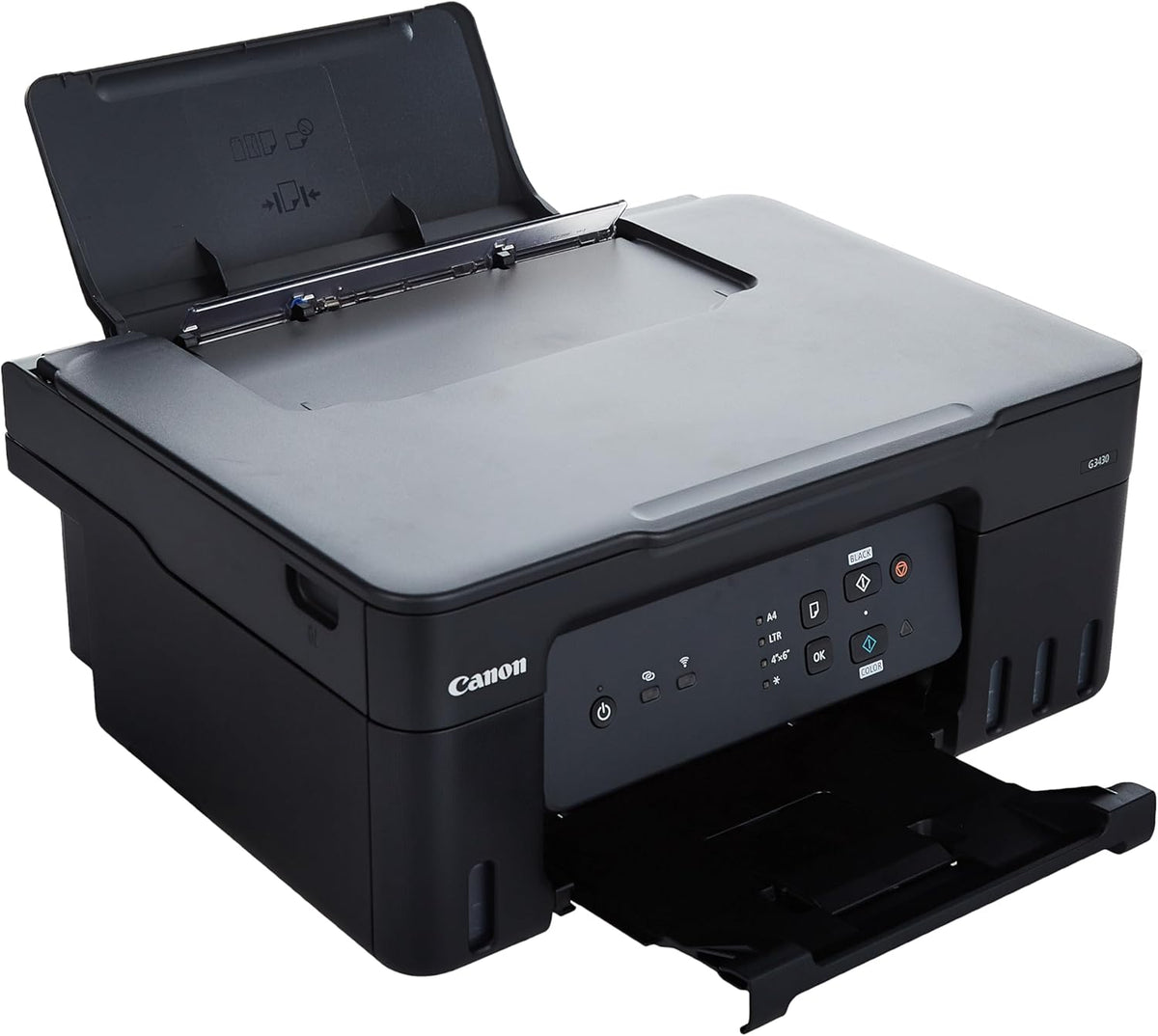 Canon PIXMA G3430 Wireless Colour 3-in-1 Refillable MegaTank Printer, Black