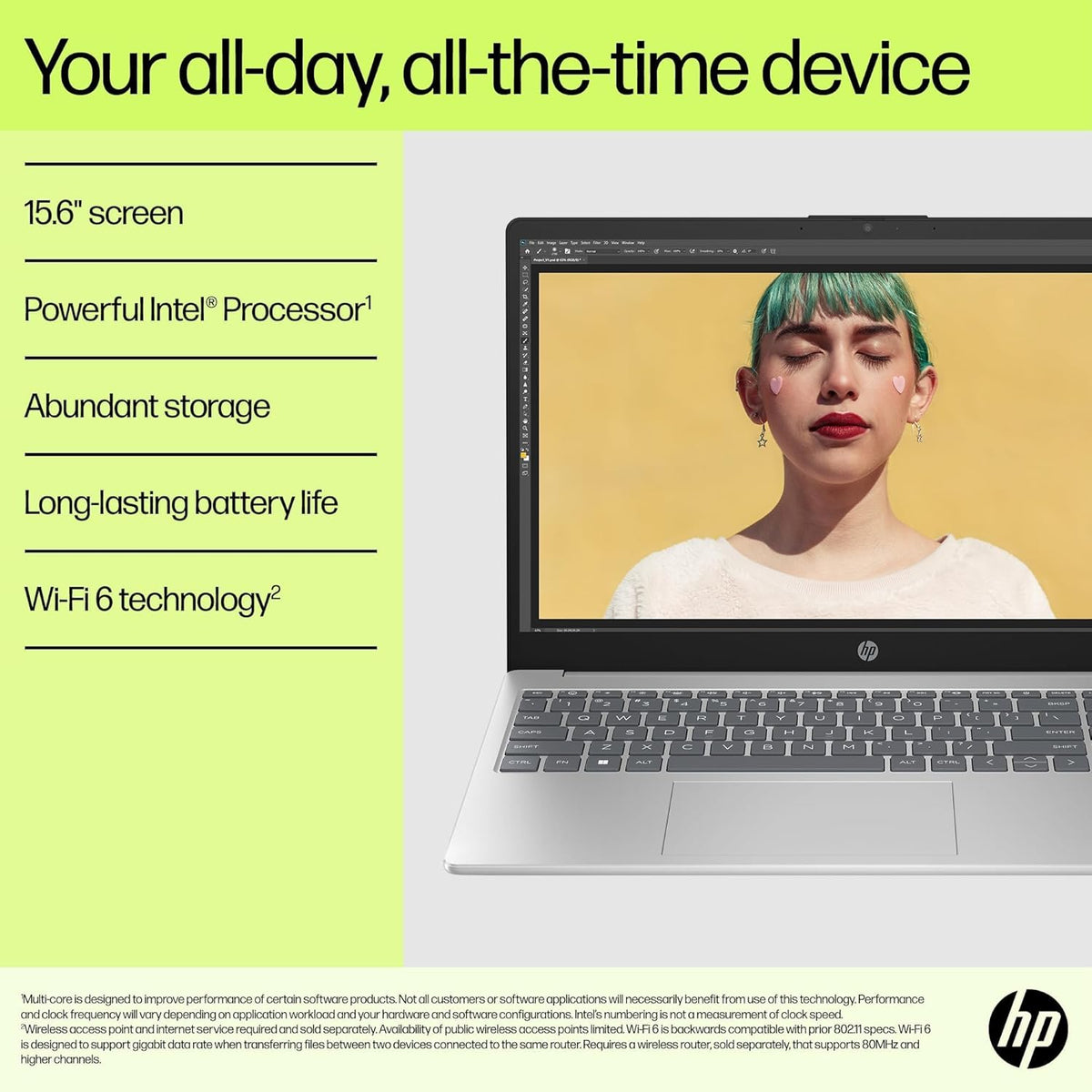 HP Laptop 15-fd0137ne, 15.6" Full HD Display, Intel® Core™ i5-1235U, 16GB RAM, 512GB SSD, Intel® Iris® Xe Graphics, Windows 11 Home, Natural silver [B21RJEA]