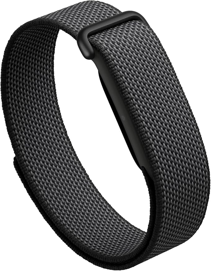Google Fitbit Air Screenless Fitness & Health Tracker – Heart Rate, Sleep & Activity Monitoring, AI-Powered Coaching, Up to 7 Days Battery (Obsidian) - Open Box (100% Fully Working) Google