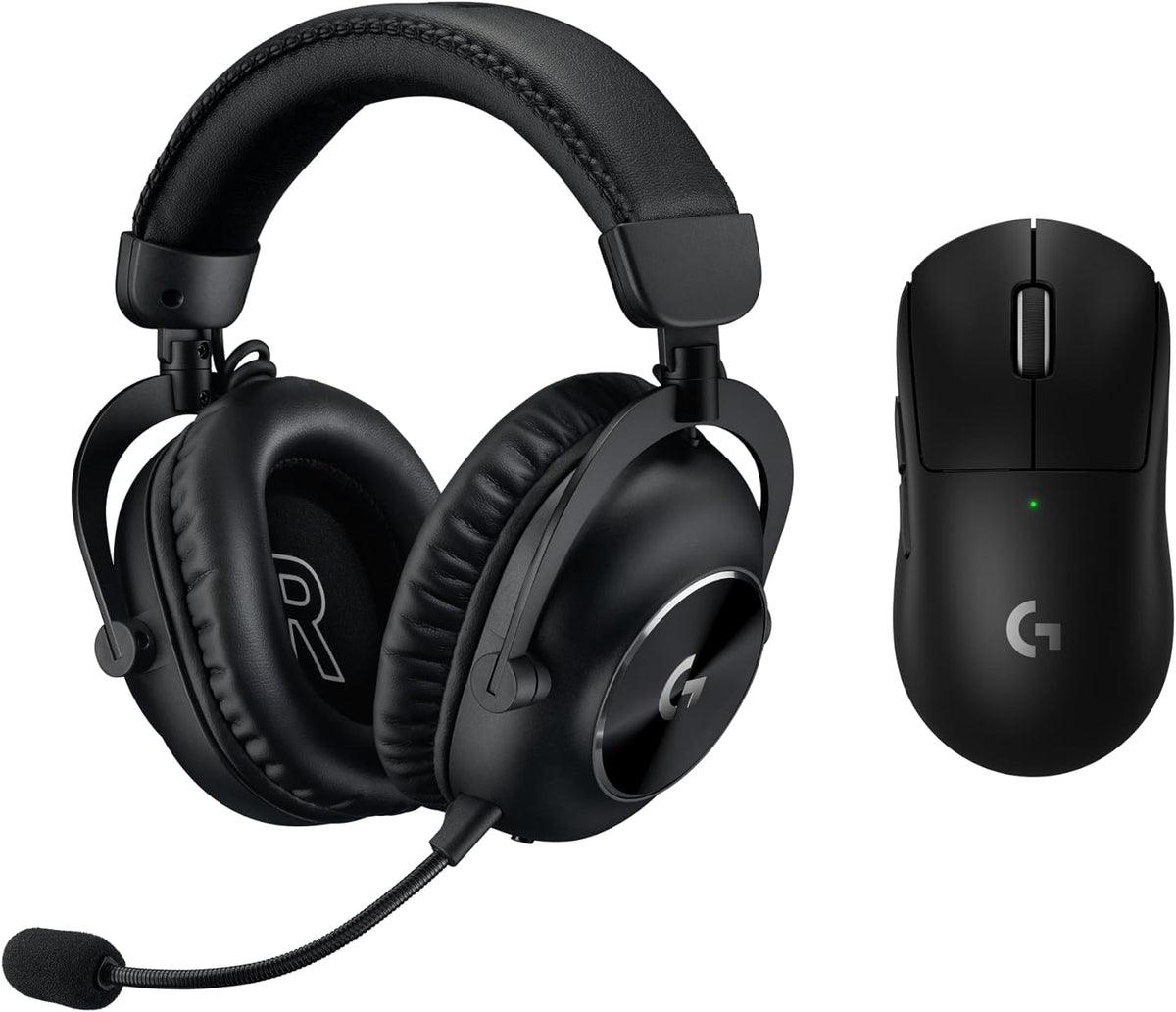 Logitech G PRO X SUPERLIGHT 2 LIGHTSPEED Wireless Gaming Mouse, USB-C Charging, Black + G PRO X 2 LIGHTSPEED Wireless Gaming Headset, Black