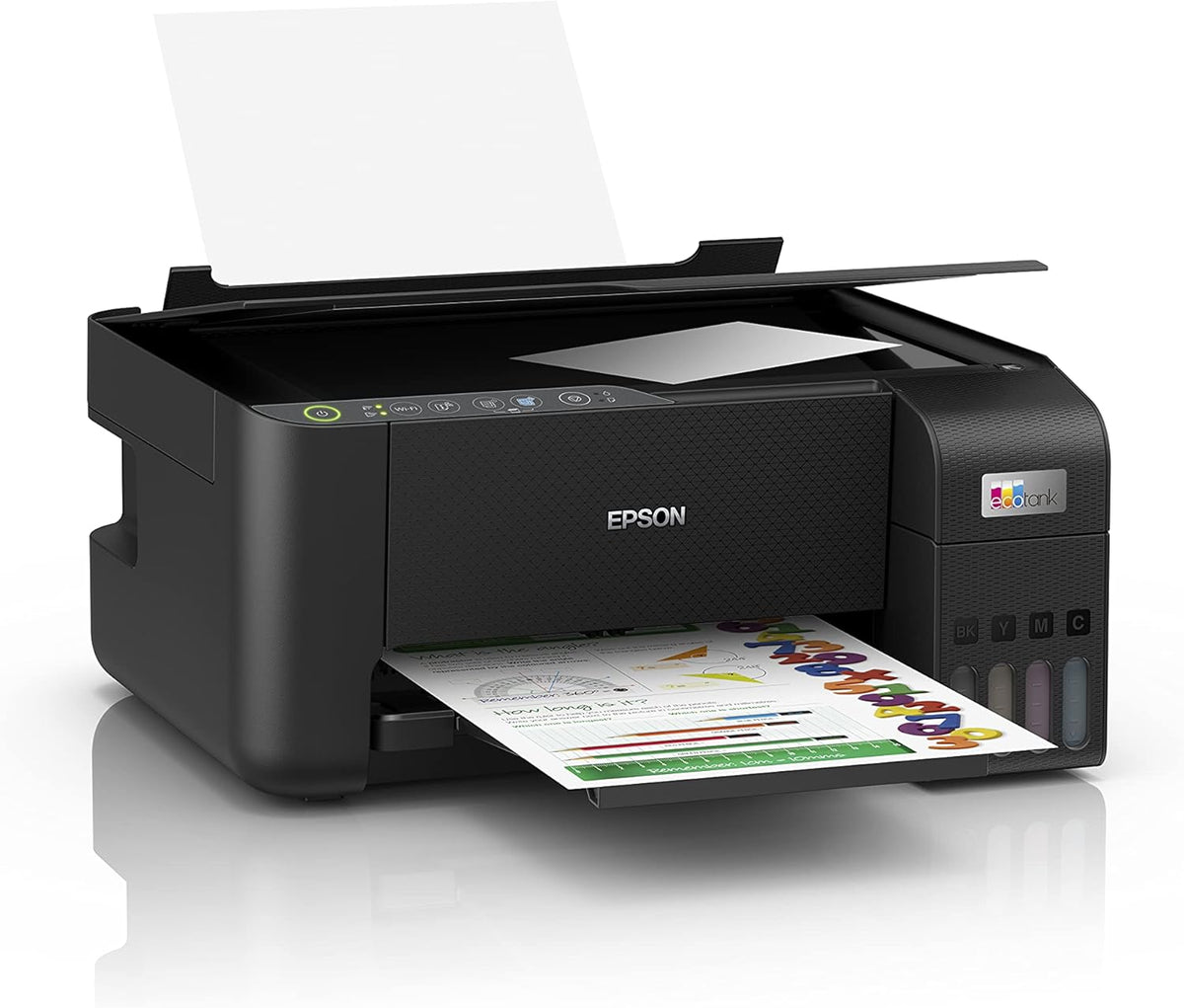 EPSON EcoTank L3250 A4 Color 3-in-1 Printer, With Wi-fi Direct, 5760 x 1440 DPI Resolution, 33ppm Print Speed, 30 Sheets Output Tray, 100 Sheets Paper Tray, Black