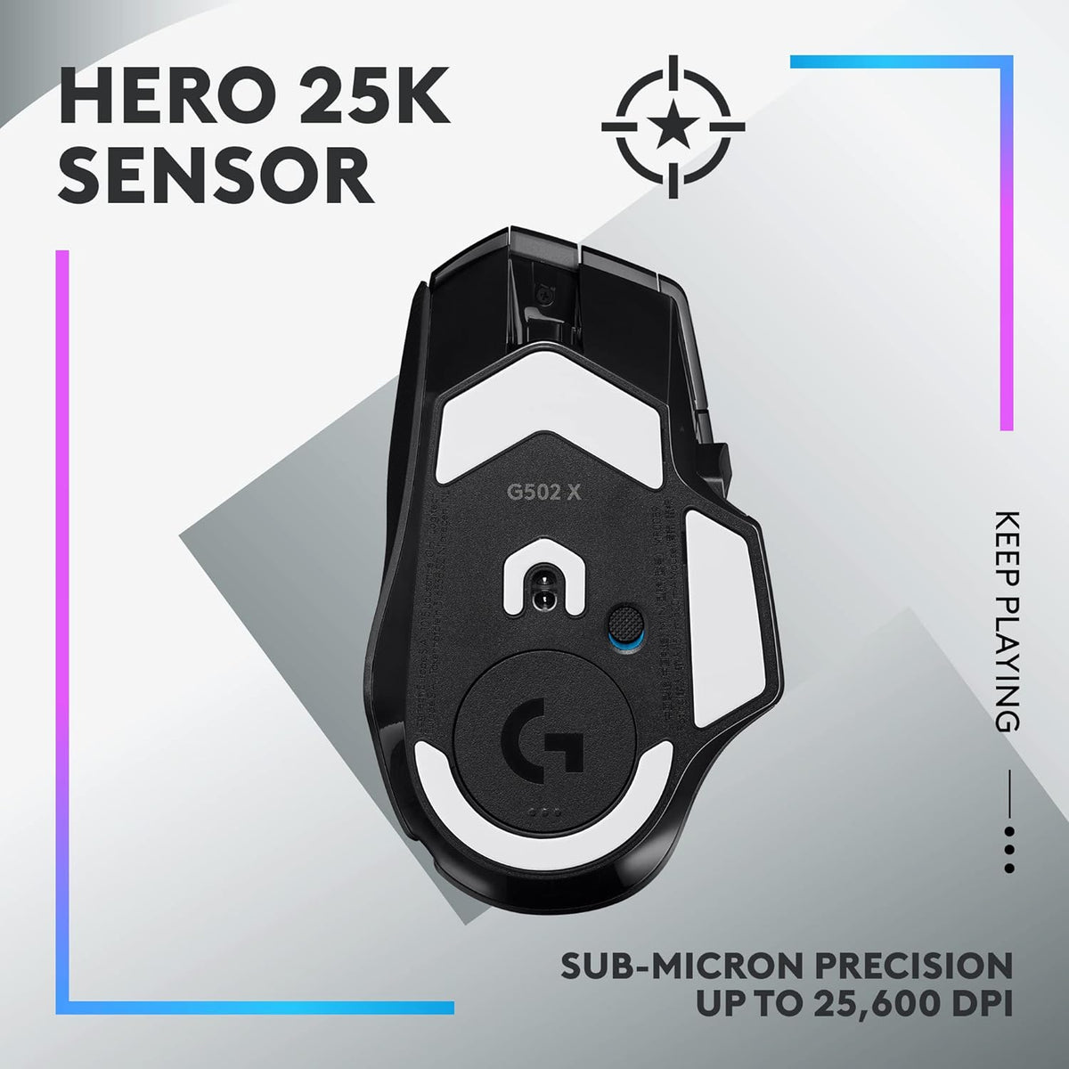 Logitech G502 X PLUS LIGHTSPEED Wireless Gaming Mouse -  LIGHTSYNC RGB, HERO 25K gaming sensor, compatible with PC - macOS/Windows - Black